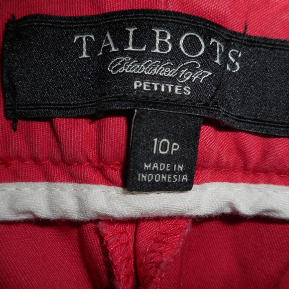 Talbots Petites Size 10P Coral cropped pants - Picture 3 of 7